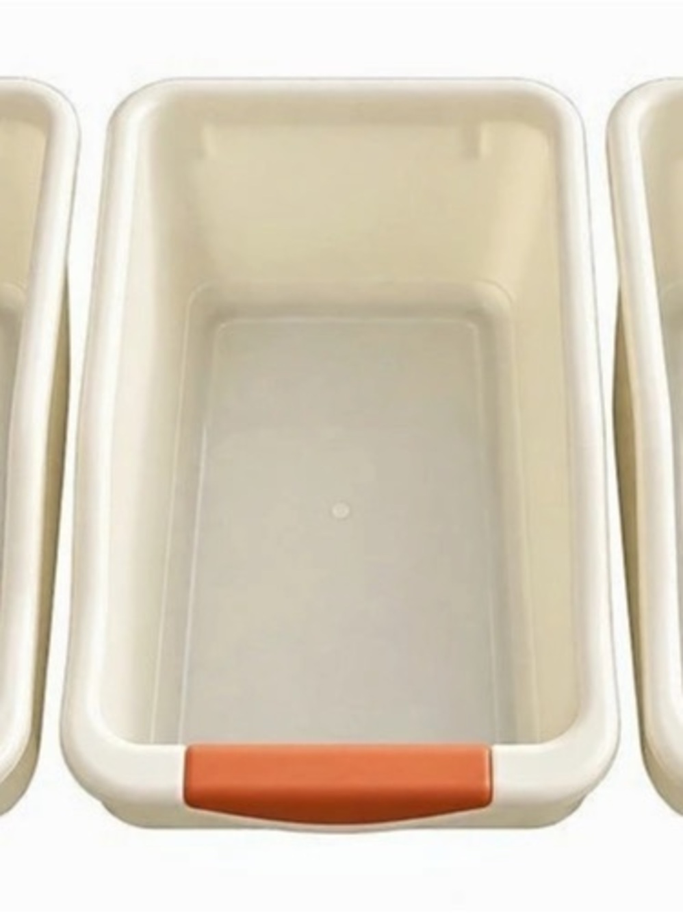 3-Piece Cream & Yellow Storage Bins